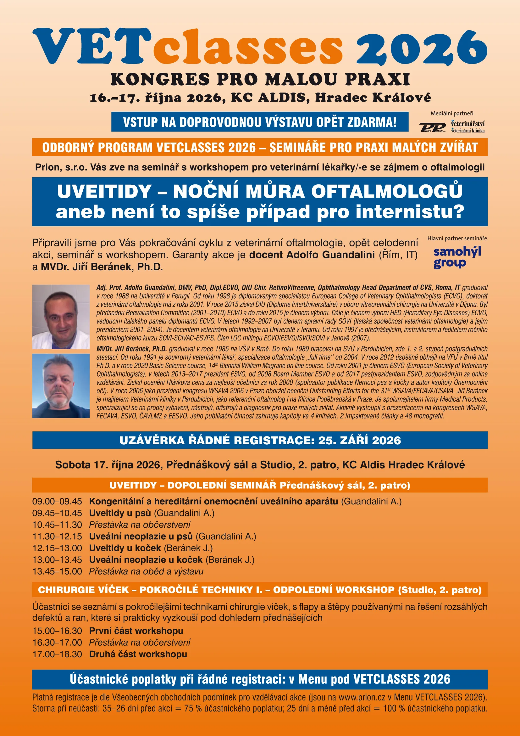 Program semináře Uveitidy a chirurgie víček